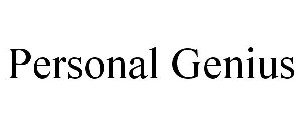 Trademark Logo PERSONAL GENIUS