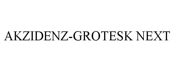 Trademark Logo AKZIDENZ-GROTESK NEXT