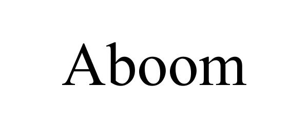 Trademark Logo ABOOM