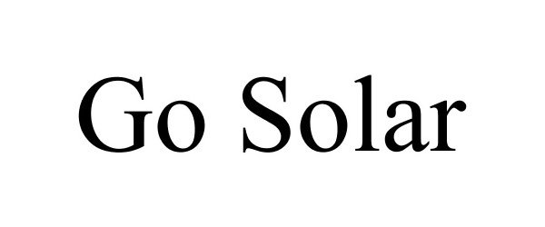 Trademark Logo GO SOLAR
