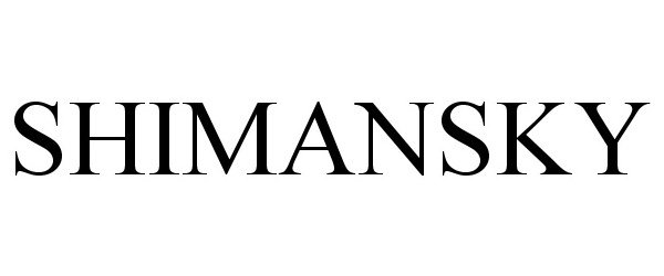 Trademark Logo SHIMANSKY