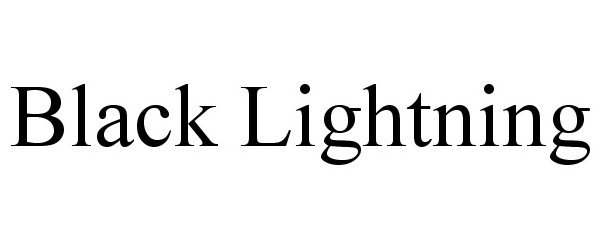 Trademark Logo BLACK LIGHTNING