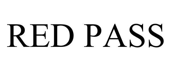 Trademark Logo RED PASS