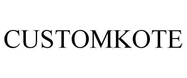 Trademark Logo CUSTOMKOTE