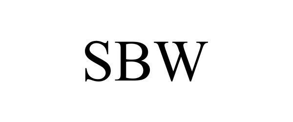 Trademark Logo SBW