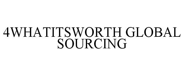 Trademark Logo 4WHATITSWORTH GLOBAL SOURCING