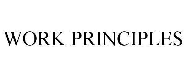 Trademark Logo WORK PRINCIPLES