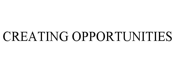  CREATING OPPORTUNITIES