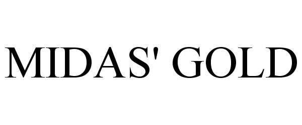 Trademark Logo MIDAS' GOLD