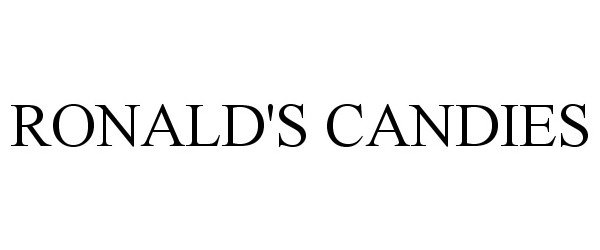 Trademark Logo RONALD'S CANDIES