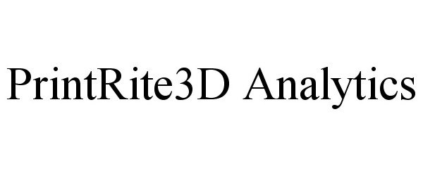  PRINTRITE3D ANALYTICS