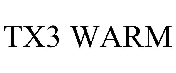 Trademark Logo TX3 WARM