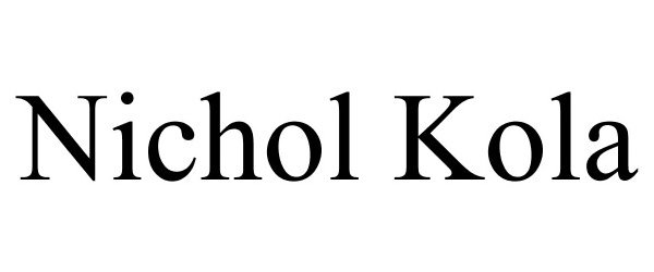 Trademark Logo NICHOL KOLA