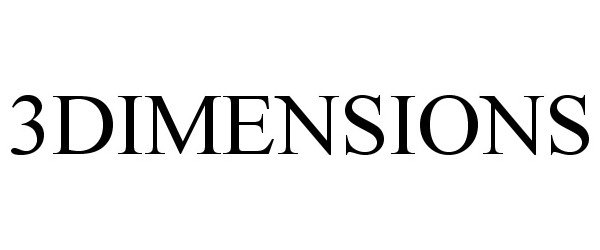 Trademark Logo 3DIMENSIONS