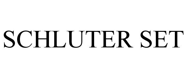 Trademark Logo SCHLUTER SET