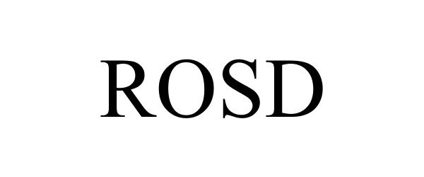 Trademark Logo ROSD