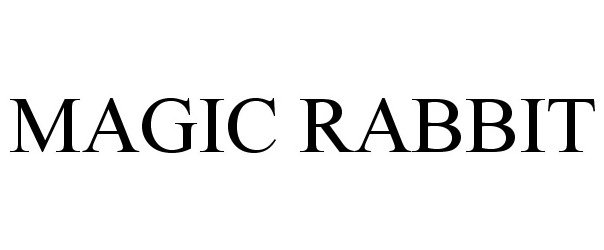 Trademark Logo MAGIC RABBIT
