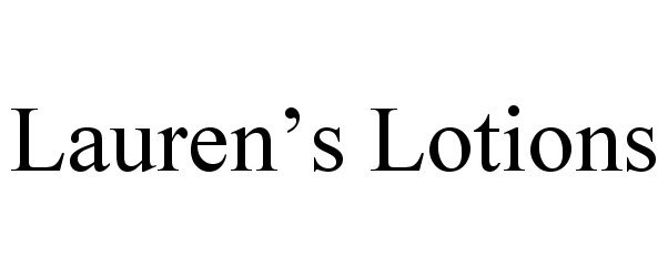 Trademark Logo LAUREN'S LOTIONS