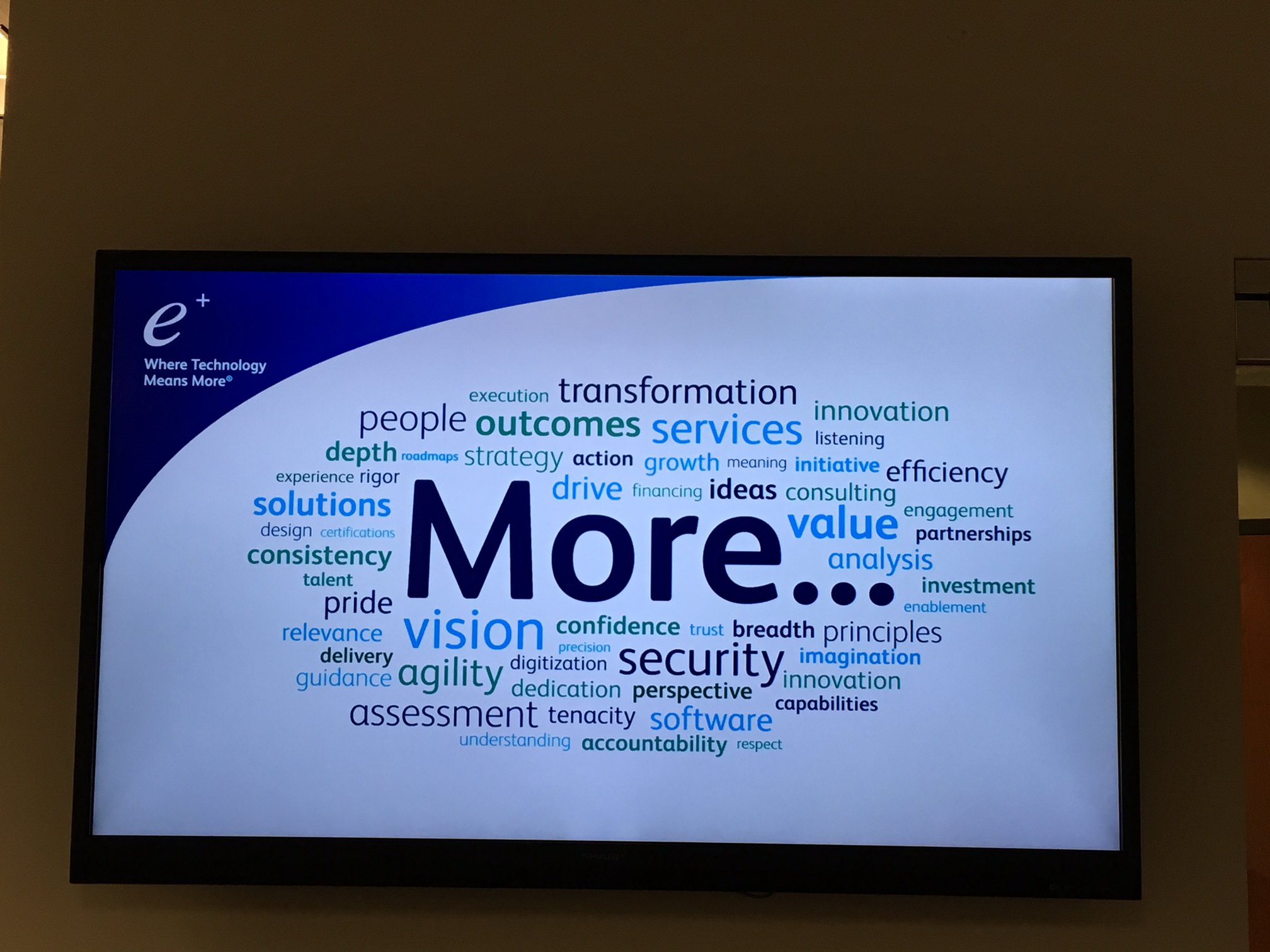  "MORE..." AS THE LARGEST AND CENTRAL ELEMENT IN A WORD CLOUD