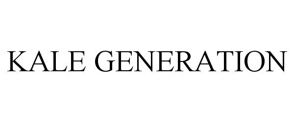 Trademark Logo KALE GENERATION
