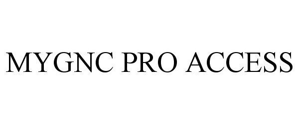 Trademark Logo MYGNC PRO ACCESS