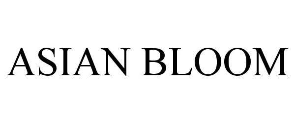 Trademark Logo ASIAN BLOOM