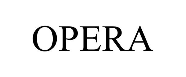 Trademark Logo OPERA