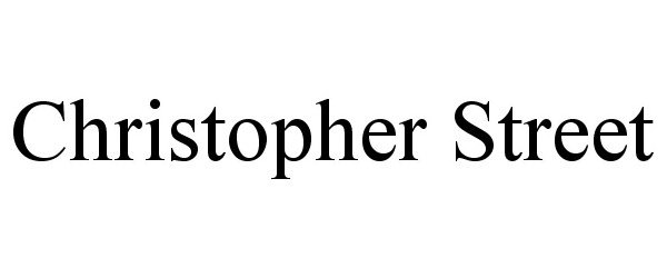 Trademark Logo CHRISTOPHER STREET