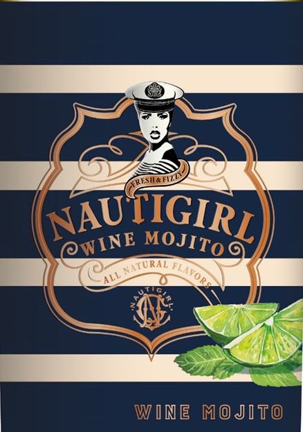  NAUTIGIRL WINE MOJITO FRESH &amp; FIZZY ALL NATURAL FLAVORS NAUTIGIRL WINE MOJITO