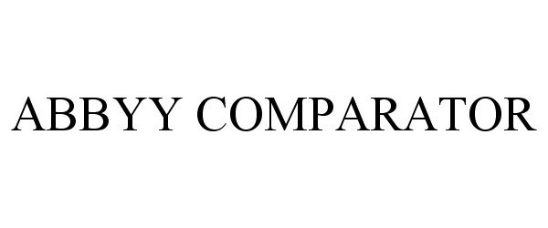 Trademark Logo ABBYY COMPARATOR