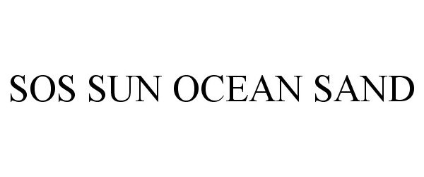  SOS SUN OCEAN SAND