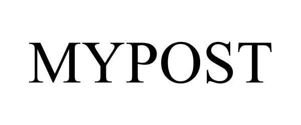 Trademark Logo MYPOST