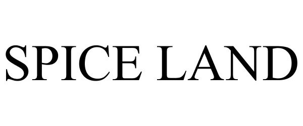 Trademark Logo SPICE LAND