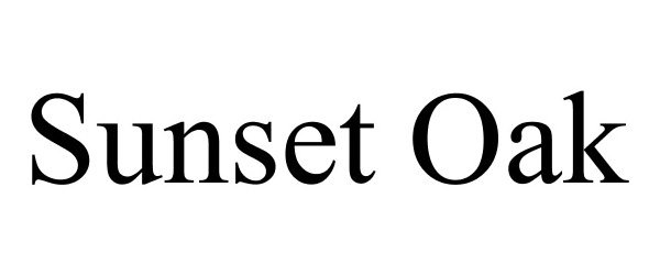 Trademark Logo SUNSET OAK