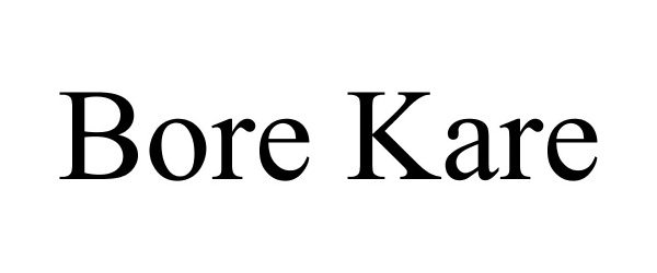 Trademark Logo BORE KARE