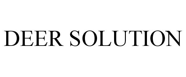 Trademark Logo DEER SOLUTION