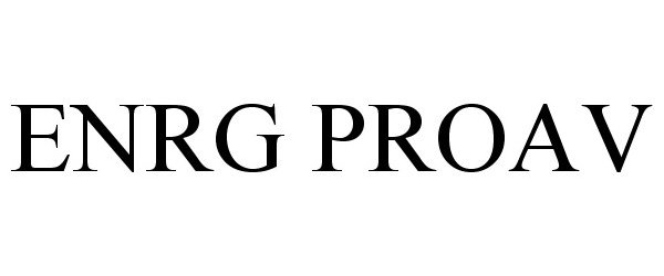 Trademark Logo ENRG PROAV