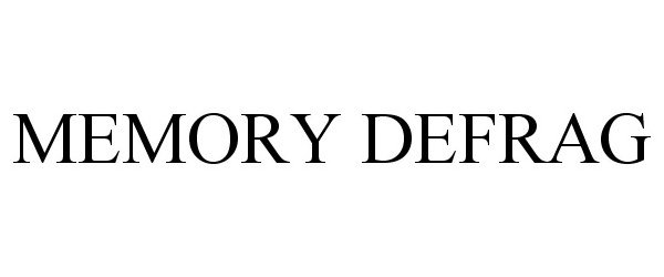 Trademark Logo MEMORY DEFRAG
