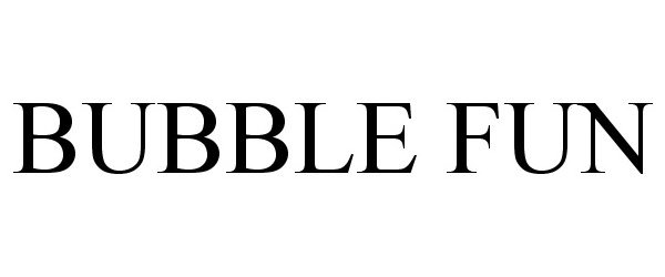 Trademark Logo BUBBLE FUN