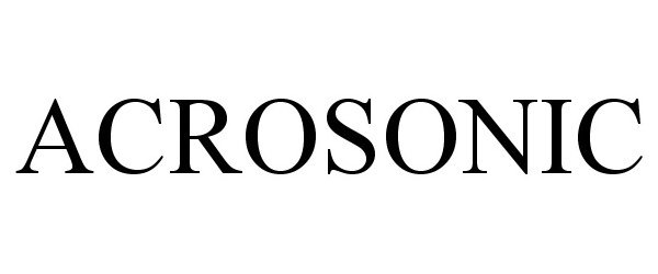 Trademark Logo ACROSONIC