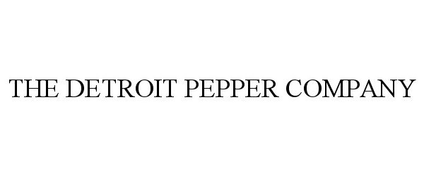 Trademark Logo THE DETROIT PEPPER COMPANY