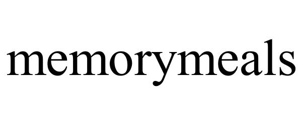 Trademark Logo MEMORYMEALS