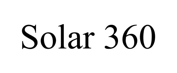 Trademark Logo SOLAR 360