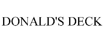 Trademark Logo DONALD'S DECK