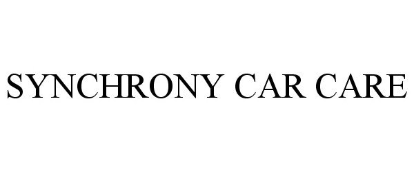 Trademark Logo SYNCHRONY CAR CARE