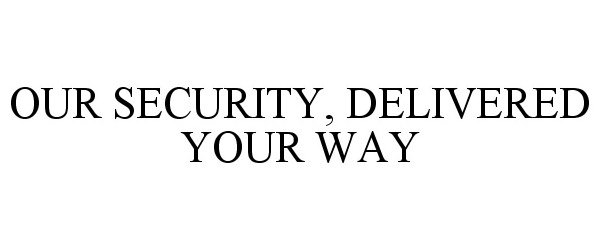 Trademark Logo OUR SECURITY, DELIVERED YOUR WAY