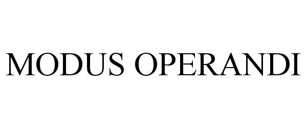 Trademark Logo MODUS OPERANDI