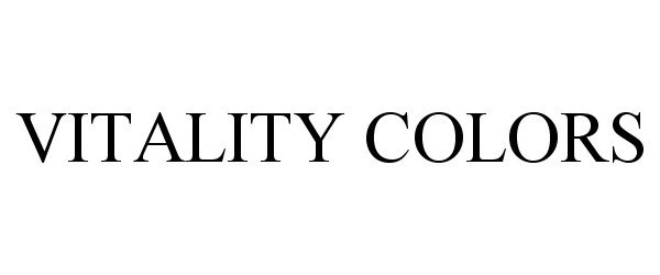 Trademark Logo VITALITY COLORS