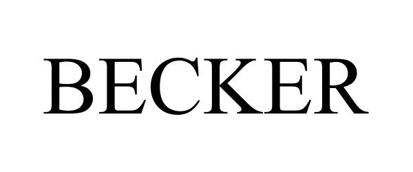 Trademark Logo BECKER