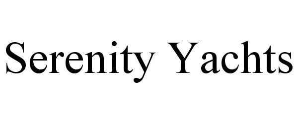 Trademark Logo SERENITY YACHTS